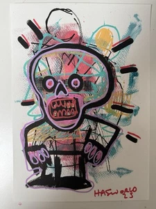 Papel abstracto original HASWORLD A4 expresionismo arte pop fantasma moderno - Imagen 1 de 1