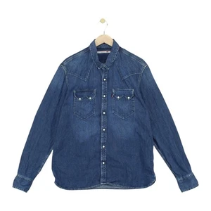 Levis Denim Shirt Mens Size XL Blue Casual Long Sleeve Western Classic - Picture 1 of 15