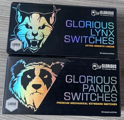 Glorious PC Gaming Race Panda & Lynx Linear Switches 36 Stick x2 = 72 Keyboard - Image 1 of 4