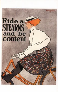 Ride a Stearns (arte de póster), Edward Penfield (1866-1925) -- nueva postal - Imagen 1 de 2