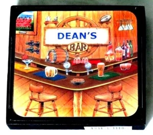 DEAN'S BAR NAME SET OF 6 CORK BACKED COASTERS - Picture 1 of 1
