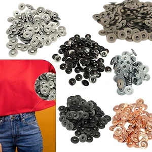 7mm Pins Metal Rivets Buttons Studs Tack for Denim Jeans Hats Crafts 10-500pcs - Picture 1 of 26
