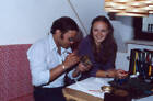 German dubbing actor Oliver Grimm with girlfriend Sabine Biber 1981 OLD PHOTO 1