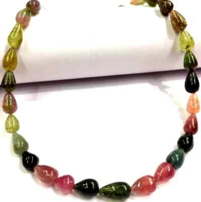 Extremely Beautiful Natural Multi Tourmaline Smooth Beads Briolettes Beads. - Image 1 of 4