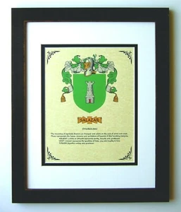 HERALDIK WAPPEN ~ SALAZAR FAMILIENWAPPEN ~ GERAHMT - Bild 1 von 2