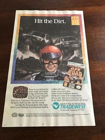 1990 VINTAGE 6.5"x10" PRINT AD NINTENDO NES SUPER OFF ROAD IVAN IRONMAN STEWART