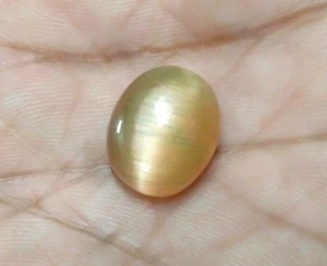 14.10 CT Natural Wonderful Oval Shape Brown Color Cat's Eye Loose Gemstones - Picture 1 of 6
