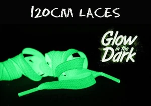 GLOW IN THE DARK Shoe/Boot Laces 120cm Long Green AU SELLER FREE SHIPPING !!!! - Picture 1 of 3