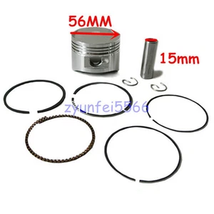 150cc (57mm) Piston Rings+15MM Pin Set For GY6 Moped Scooter Go Kart Engine - Imagen 1 de 1