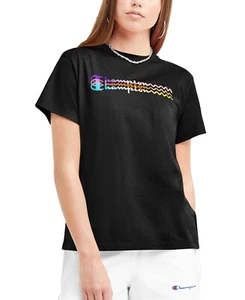 Champion Women's Fitness Activewear Pullover Top Black Multicolor SZ XS - Picture 1 of 3