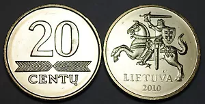 Lithuania 2010 20 Centu Coin BU Very Nice KM# 107 - Picture 1 of 1