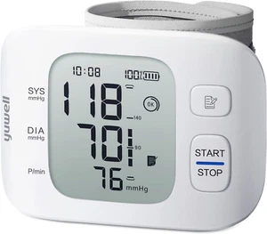 Rechargeable Wrist Blood Pressure Monitors for Home Use, Large Blood Pressure Cu - Picture 1 of 7