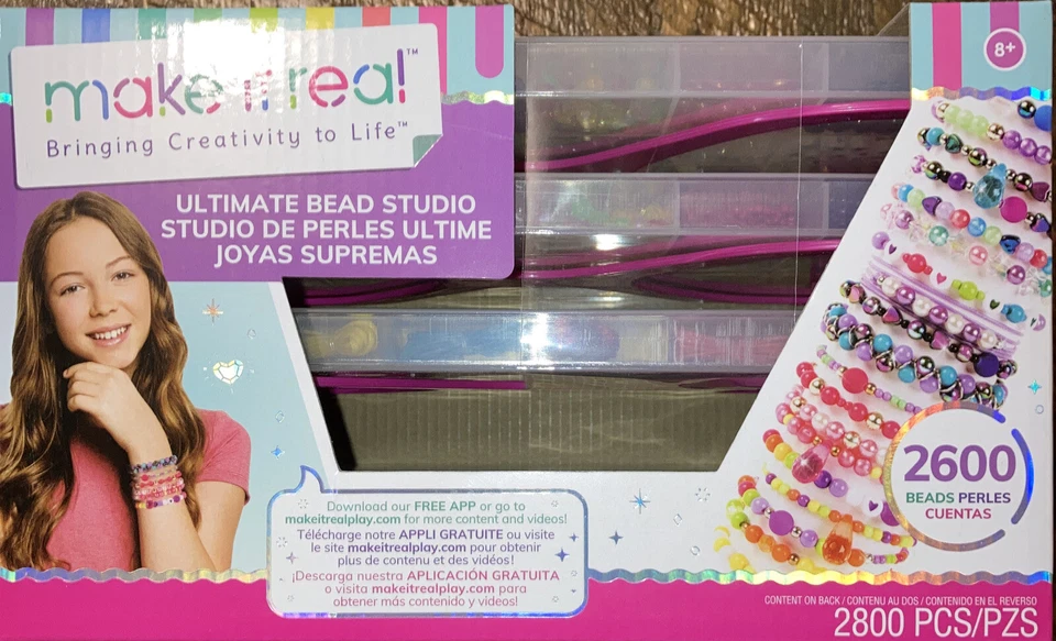Make It Real - Ultimate Bead Studio. Jewelry Making Kit 2600 Beads