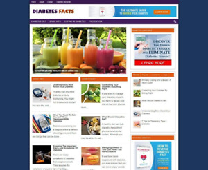 DIABETES FACTS WEBSITE WITH AFFILIATE BANNERS-HOME BUSINESS-EASY TO RUN