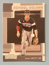 2019 Panini Contenders Draft Picks School Colors Bobby Witt Jr #4 Kansas City RC