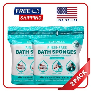 Scrubzz Einweg-Badeschwämme ohne Spülmittel - empfindliche Haut, 50 Stück - Bild 1 von 7