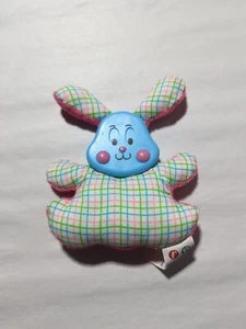 VINTAGE 1982 FISHER PRICE BUNNY RABBIT BABY RATTLE TERRY CLOTH STUFFED PLUSH - Picture 1 of 4