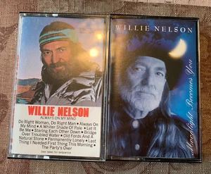 Willie Nelson Always on My Mind 80s Vtg Country Cassette & Moonlight Becomes You - Picture 1 of 12