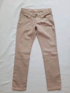 Lacoste Girl's Size 8 Clay Beige Polka Dot Skinny Leg Denim Jeans - Bild 1 von 11