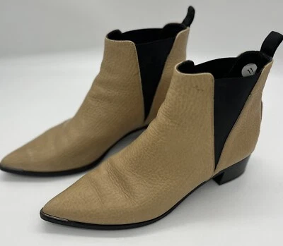 Acne Studios Ankle Boots Jensen Wheat Grained Size 41 Pointed Toe Chelsea Boot - Image 1 of 4
