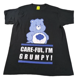 Care Bears Care-Ful I'm Grumpy T Shirt Mens Medium Black Graphic Tee *New w/Tags - Picture 1 of 5