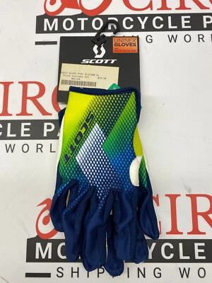 SCOTT 350 TRACK GLOVE BLUE/GREEN - Image 1 of 2
