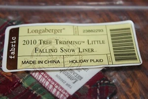Longaberger 2010 Baumbeschneidung kleine fallende Schneedecke, 23882293 Neu - Bild 1 von 4