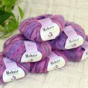 Sale New 6BallsX25g Luxury Soft Mohair Lace Rug Shawl Sweaters Crochet Yarn 44 - Picture 1 of 12