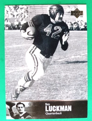 1997 UPPER DECK LEGENDS SID LUCKMAN #47 CHICAGO BEARS NICE - Image 1 of 2