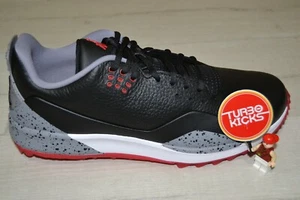 Jordan ADG 3 Golf Shoes Men's Size 9 CW7242 001 Black Cement Gray Nike NEW B - Picture 1 of 9