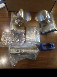 EMTEK 8221 Laurent US15-Satin Nickel Door Knob Set - Picture 1 of 4