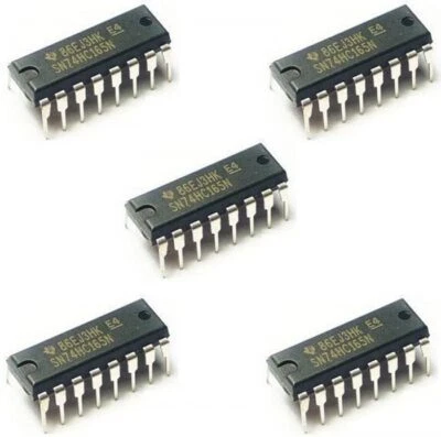 5 x SN74HC165 DIP16 IC 8bit Parallel-In / Serial-Out Shift Register Through Hole - Image 1 of 3