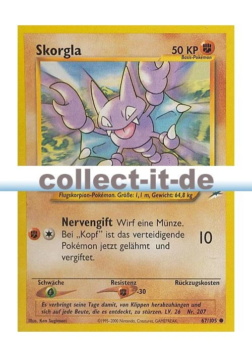 Pokemon Neo Destiny 67/105 - Skorgla Deutsch - Bild 1 von 1