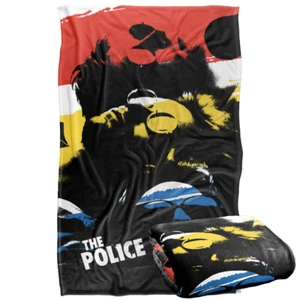 The Police Stripes and Heads Silky Touch Super Soft Throw Blanket - Picture 1 of 8