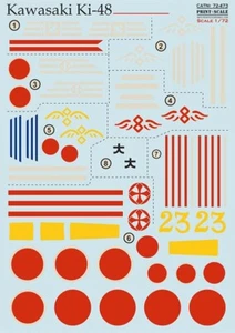 Print Scale 72-473 1/72 Aufkleber für Kawasaki Ki-48 - Bild 1 von 3