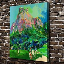 A1888 LeRoy Neiman Abstract Grass Mountain Landscape, HD Canvas Print, 24"×32"