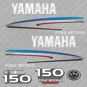 Juego de calcomanías de motor fueraborda Yamaha 150 HP de cuatro tiempos reproducción 150 HP - Imagen 1 de 1