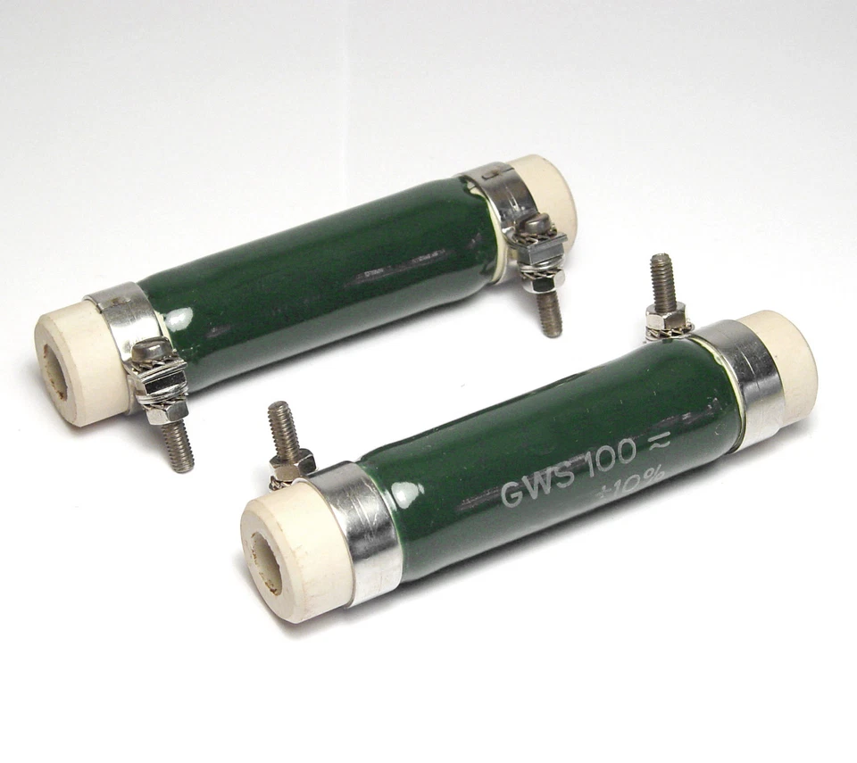 2x Drahtwiderstand / Hochleistungs-Widerstand Typ GWS 100, glasiert, 80W - Bild 1 von 1