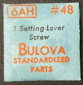 Bulova #48 Setting Lever Screw 6AH Wristwatch Parts Watch Repairs - Picture 1 of 1