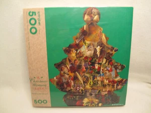 Vintage Springbock ein Weihnachts-Erinnerungsbaum geformt 500 Teile Puzzle neu versiegelt - Bild 1 von 16