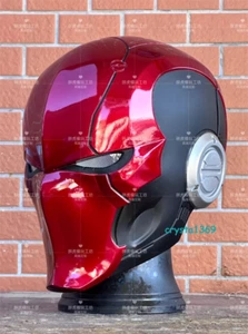 Red hood 1:1 Cosplay Wearable Helmet Mask LED Eye Light FPR Adult Halloween Prop - Picture 1 of 11