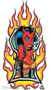 Mini Size Alan Forbes Sticker Decal Temptress AF28B - Picture 1 of 1