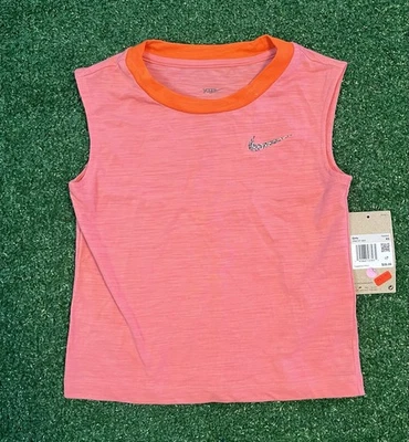 Nueva camiseta sin mangas Nike Dri-Fit Yoga para niñas talla XS rosa precio de venta sugerido por el fabricante: $35,00 Foto 1 de 4