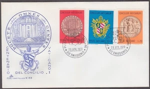 VATICAN Sc #484-6.4 FDC CENTENARY of VATICAN 1 COUNCIL, COAT of ARMS - Picture 1 of 1
