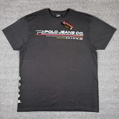 Vintage Polo Jeans Co. T-Shirt Mens XL Black Logo Ralph Lauren Rap Street NWT - Image 1 of 4