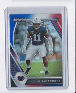 MICAH PARSONS 2021 PRIZM DRAFT PICKS RED, WHITE & BLUE PRIZM PARALLEL ROOKIE - Picture 1 of 24