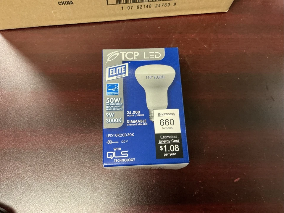 Pack of 12  TCP ELITE LED 9W R20 DIM 3000K LED10R20D30K - Image 1 of 2