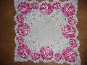 Vintage Handkerchief Floral Pattern 15"x 15" (A) - Picture 1 of 2