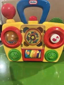 Little Tikes Pop Tunes Lil Rocker Boom Box Toy Radio Sound Lights WORKS Vintage - Picture 1 of 3