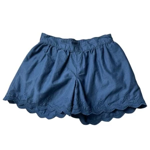 Girls XS 4-5 Gap Kids Navy Blue Lined Eyelet Trim Pocket Summer Shorts Twins - Picture 1 of 3
